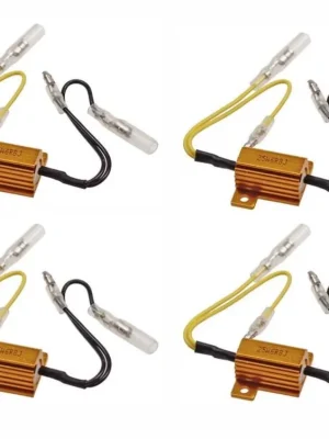 4x Motorrad Widerstand Lastwiderstand 12V 25W LED Mini Blinker Adapter Kabel Versand Am Gleichen Tag