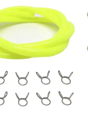 Benzinschlauch Neon Gelb Federklemme Benzinfilter Set für Roller / Mofa / Moped Saisonangebot
