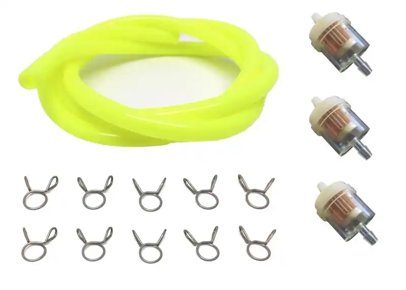 Benzinschlauch Neon Gelb Federklemme Benzinfilter Set für Roller / Mofa / Moped Saisonangebot
