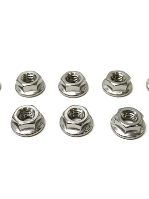 Wochenendangebot 10x Mutter M8x1,25 Flanschmutter mit Bund für Motor, Auspuff, Verkleidung