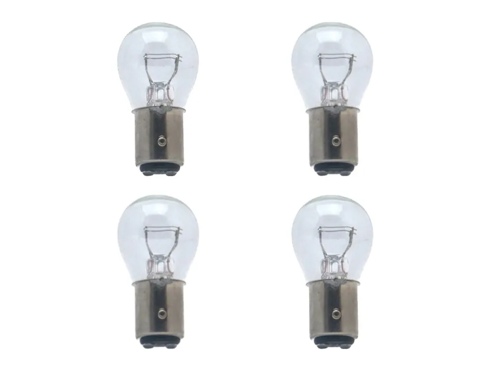 4x Rücklicht Birne BAY15D 12V 21/5W E-geprüft für Roller Echt