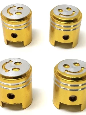4x Ventilkappen Ventil Deckel Kolben Gold/Silber für PKW Quad ATV Meistverkauft