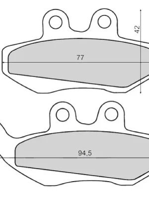 Bremsbeläge für Piaggio Hexagon Gilera Runner 125 180 200 RMS E-geprüft Super-Preis