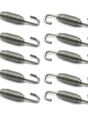 10x Auspufffedern Krümmerfedern 50 mm Universal mit Schwenkgelenk Edelstahl Preisknaller