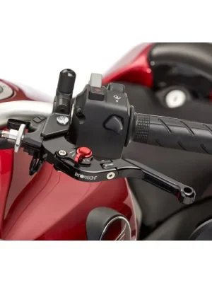 Direktkauf PROTECH Bremshebel Sport schwarz, Versteller rot ABE passt für KAWASAKI ER-6f(06-08)/ER-6n(06-08)/Versys 1000(12-14)/Versys 650(06-08)/W800(11-16)/Z1000(03-06)/Z750(04-06)/Zephyr 750(91-95)/Zephyr 750