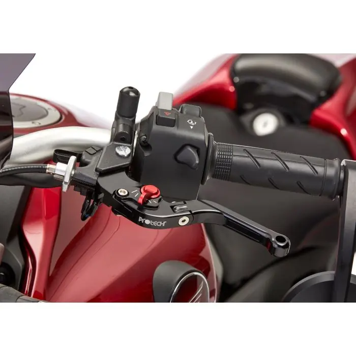 Expressversand PROTECH Bremshebel Sport schwarz, Versteller rot ABE passt für YAMAHA YZF-R1(09-14)