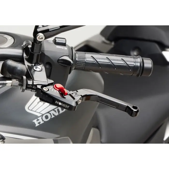 PROTECH Kupplungshebel Race schwarz Versteller rot ABE passt für KAWASAKI Eliminator 500(24-24)/Ninja 125(21-24)/Ninja 125(19-20)/Ninja 300(13-16)/Ninja 400(18-21)/Ninja 400(22-24)/Versys - X 300(17-2 Ausverkauf
