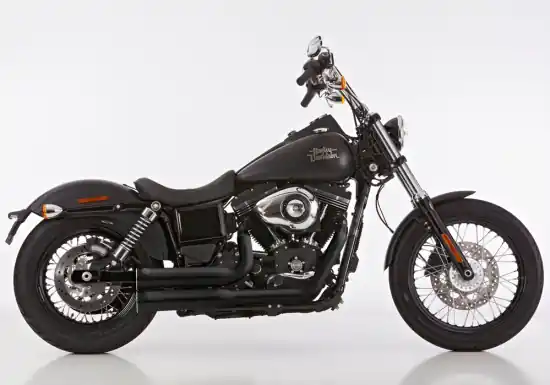 Falcon Double Groove / Komplettanlg. / KAT / black / HD Dyna Street Bob / 08 - 16 / EG-BE Sonderaktion