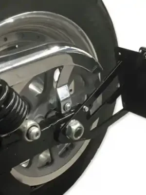 Preis Gesenkt seitl. MB-Kennzeichenh. Kompl.-Set / schwarz matt / 1" Zoll Achse / HD Dyna Street Bob / TÜV / DE
