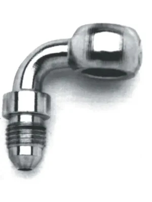 Highlight Goodridge 3/8 Banjo-Fitting 90° für Bremsleitungen Chrom für Harley-Davidson