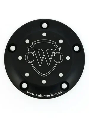 Sonderaktion Cultwerk Zündungsdeckel Point Cover Schwarz für Harley-Davidson Twin Cam 99-17