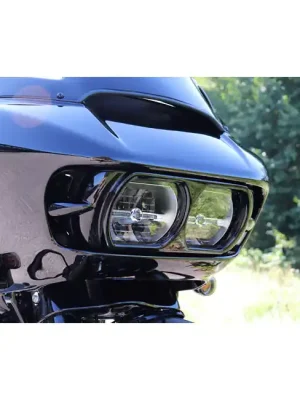 Cultwerk Lampenverkleidung Bad Look Schwarz für Harley-Davidson Road Glide 15-22 Beliebt