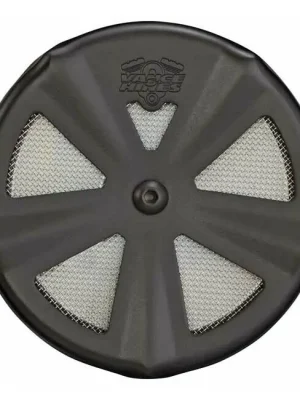 Solange Der Vorrat Reicht Vance & Hines VO2 Crown Luftfilter Cover, Schwarz, f. Harley - Davidson