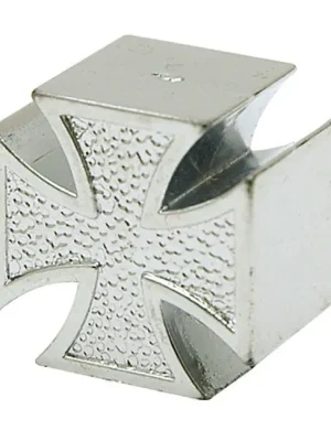 Finale Aktion Trik Topz Ventilkappen, Malteser Kreuz, Chrom, für Harley - Davidson