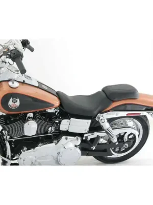 Top-Seller Mustang Tripper Sozius Sitz Pad, 7", Schwarz, f. Harley-Davidson Dyna 96-05