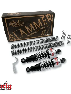 Ausverkauf Burly Slammer Kit Tieferlegung Gabel - Dämpfer für Harley Davidson Dyna 06 - 16