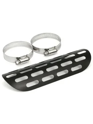 Auspuff Hitzeschild Custom Slotted 9" Schwarz, für Harley-Davidson Aktuell