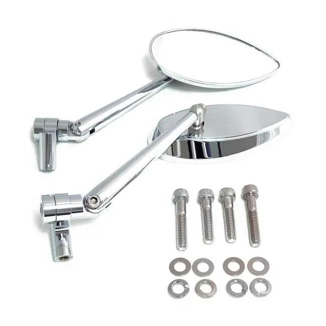 1 Paar Spiegel Deepcut, Spiegelarm einstellbar, Chrom, für Harley-Davidson Must-Have