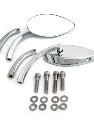 1 Paar Spiegel Deepcut, Chrom, für Harley-Davidson Saisonangebot