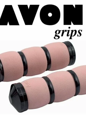 Markenprodukt Avon Air Cushioned Griffe, Schwarz - Pink , Billet Alu, Harley - Davidson