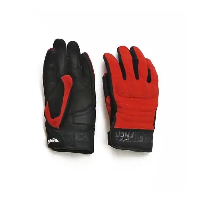 Roeg FNGR Motorrad Handschuhe, schwarz-rot, Größe 2XL, CE geprüft! Sonderaktion