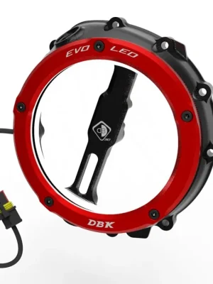 Saisonangebot DBK Special Parts CCDVL12 - BMW BLACK-RED KLARER KUPPLUNGSDECKEL EVO LED passend für BMW S 1000 R / RR / XR & M 1000 R / RR / XR - Modelle