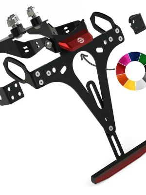 Neue Ware Raximo Kennzeichenhalter inkl. CNC gefräste Kennzeichenbeleuchtung mit E-Nummer passend für Kawasaki Z900 - Modelle (2025-2026)