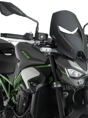 Geprüft PUIG New Generation Touring Windschield ABE matt-schwarz passend für Kawasaki Z900 / SE - Modelle (2025-2026)