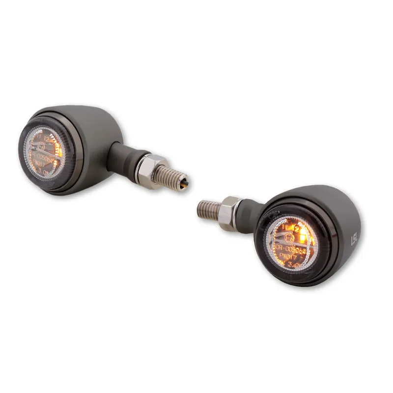 Super-Preis LSL Retro LED Blinker mit ECE titan getönter Reflektor Paar passend für Kawasaki Z400 / Z650 & Z650 RS - Modelle (2021-2024)
