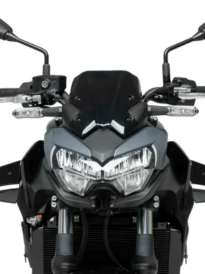PUIG D12 Spoiler mit ABE schwarz passend für Kawasaki Z650 - Modelle (2020-2026) Direkt Vom Hersteller