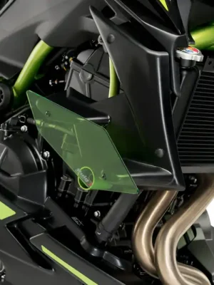 Neu PUIG Downforce Naked Side Spoiler mit ABE grün passend für Kawasaki Z650 - Modelle (2020-2024)