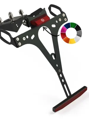 Raximo Kennzeichenhalter inkl. CNC gefräste Kennzeichenbeleuchtung mit E-Nummer passend für Kawasaki Z1100 / SE - Modelle (2026) Nur Heute