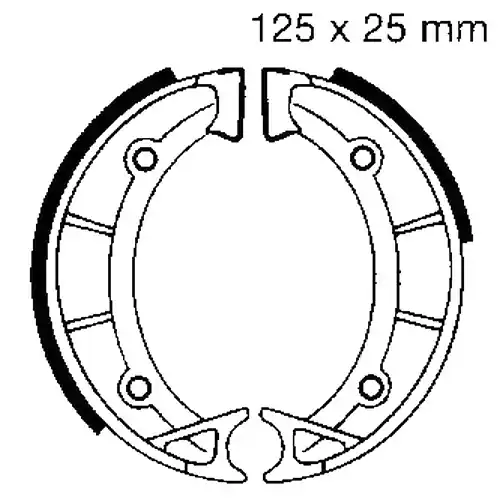 Bremsbacken ohne Feder EBC 805 (1 Satz) Neue Ware