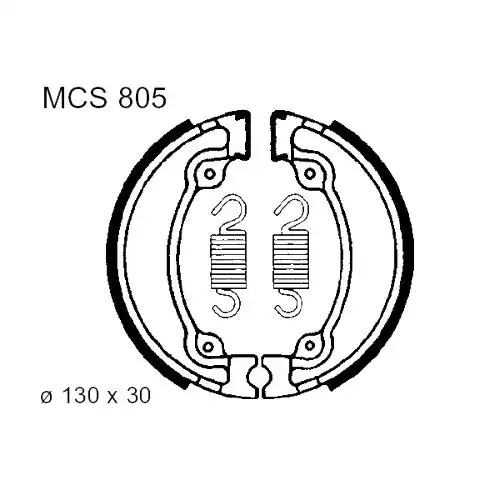 Bremsbacken mit Feder TRW MCS805 (1 Satz) Jetzt Kaufen