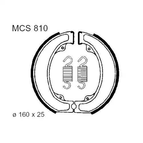 Bremsbacken mit Feder TRW MCS810 (1 Satz) Knallerangebot