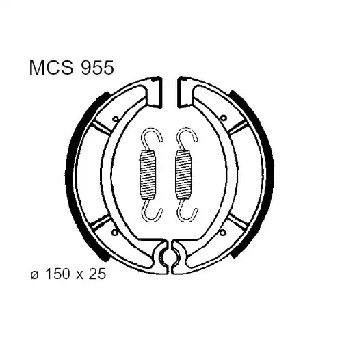 Finale Aktion Bremsbacken mit Feder TRW MCS955 (1 Satz)