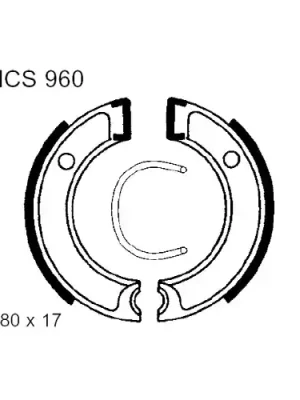 Bremsbacken ohne Feder TRW MCS960 (1 Satz) Günstig