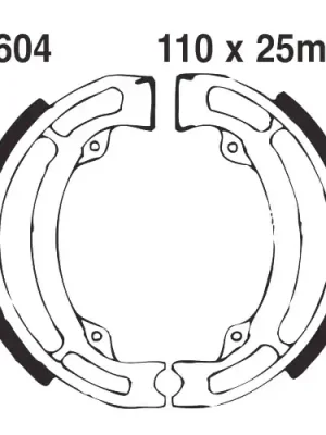 Ausverkauf Bremsbacken mit Feder EBC gerillt S604G (1 Satz)