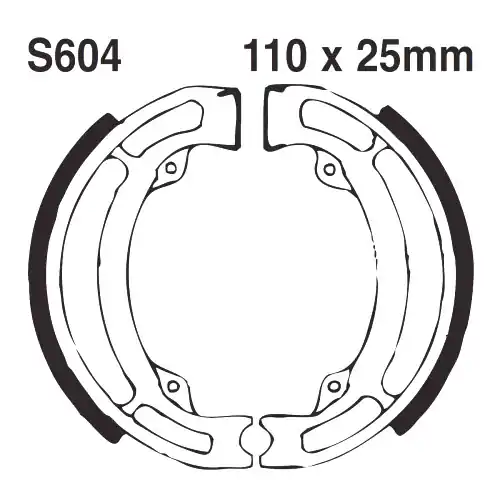 Ausverkauf Bremsbacken mit Feder EBC gerillt S604G (1 Satz)