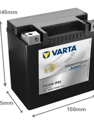Abverkauf Batterie VARTA TX14H (FA) / YTX14H-BS Powersports AGM Active